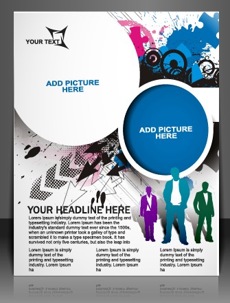 stylish brochure flyer design vector graphic