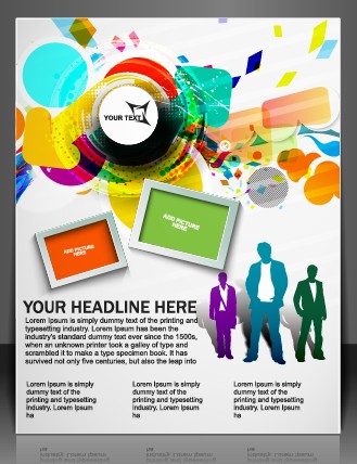 stylish brochure flyer design vector graphic