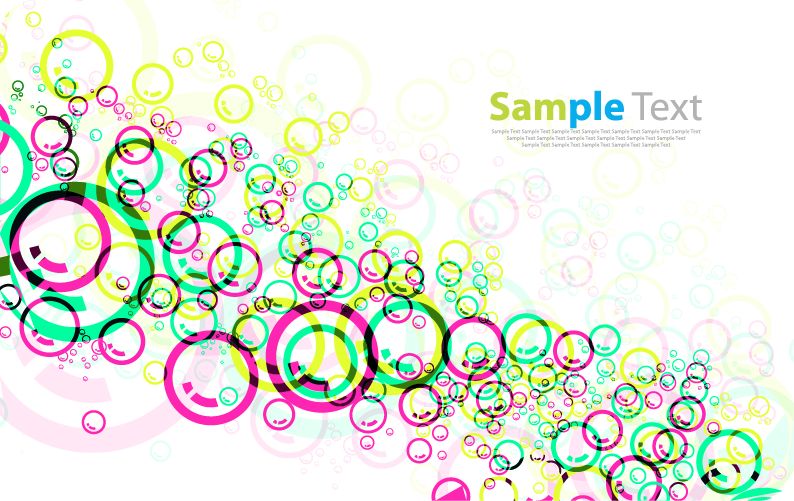 colorful circles design vector background