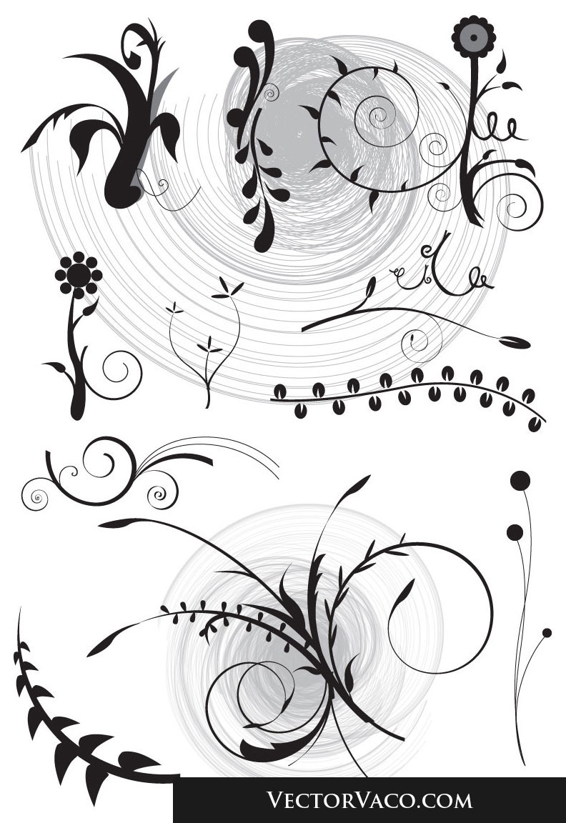 floral ornaments vector art