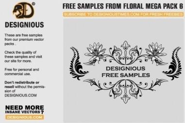 floral samples vector graphic