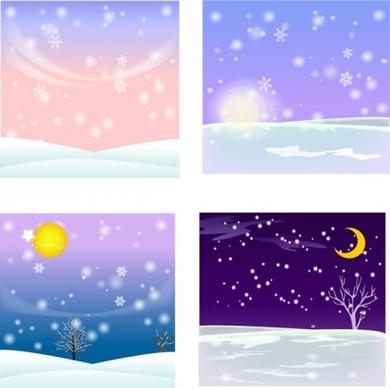 elements ofsnow background design elements