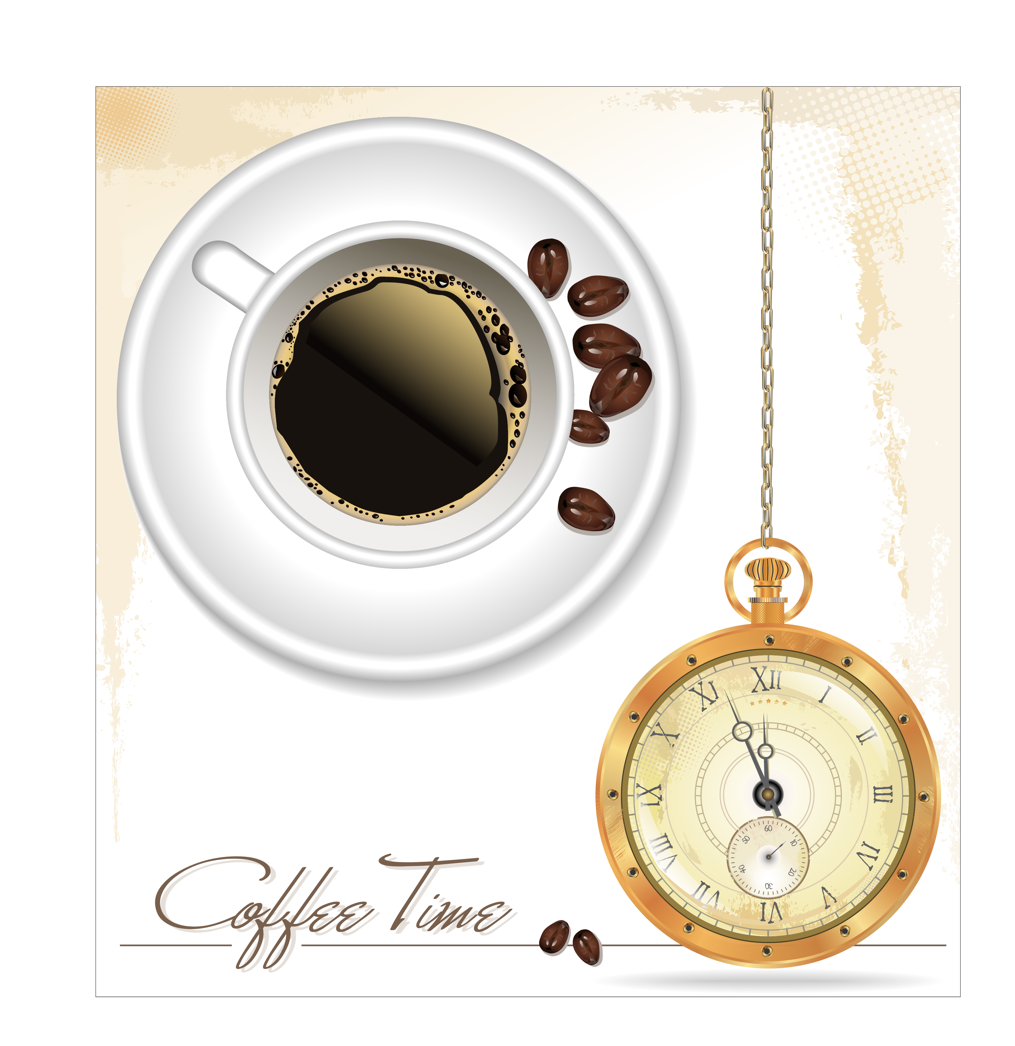 coffee time design vector