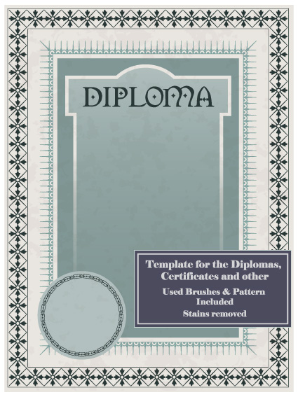 diplomas and certificates design vector template