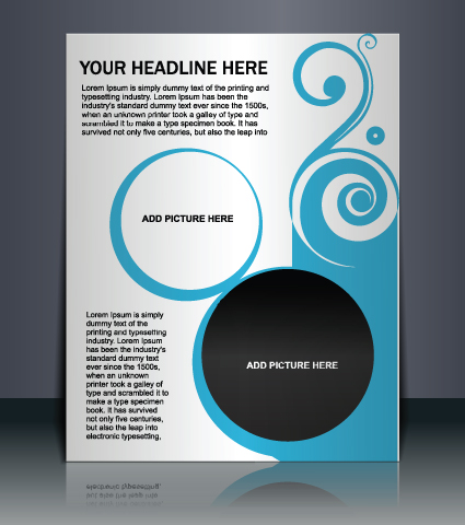 vector template presentation of flyer design