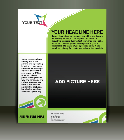 vector template presentation of flyer design