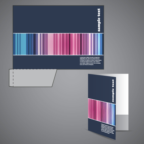 abstract folder cover design vector set