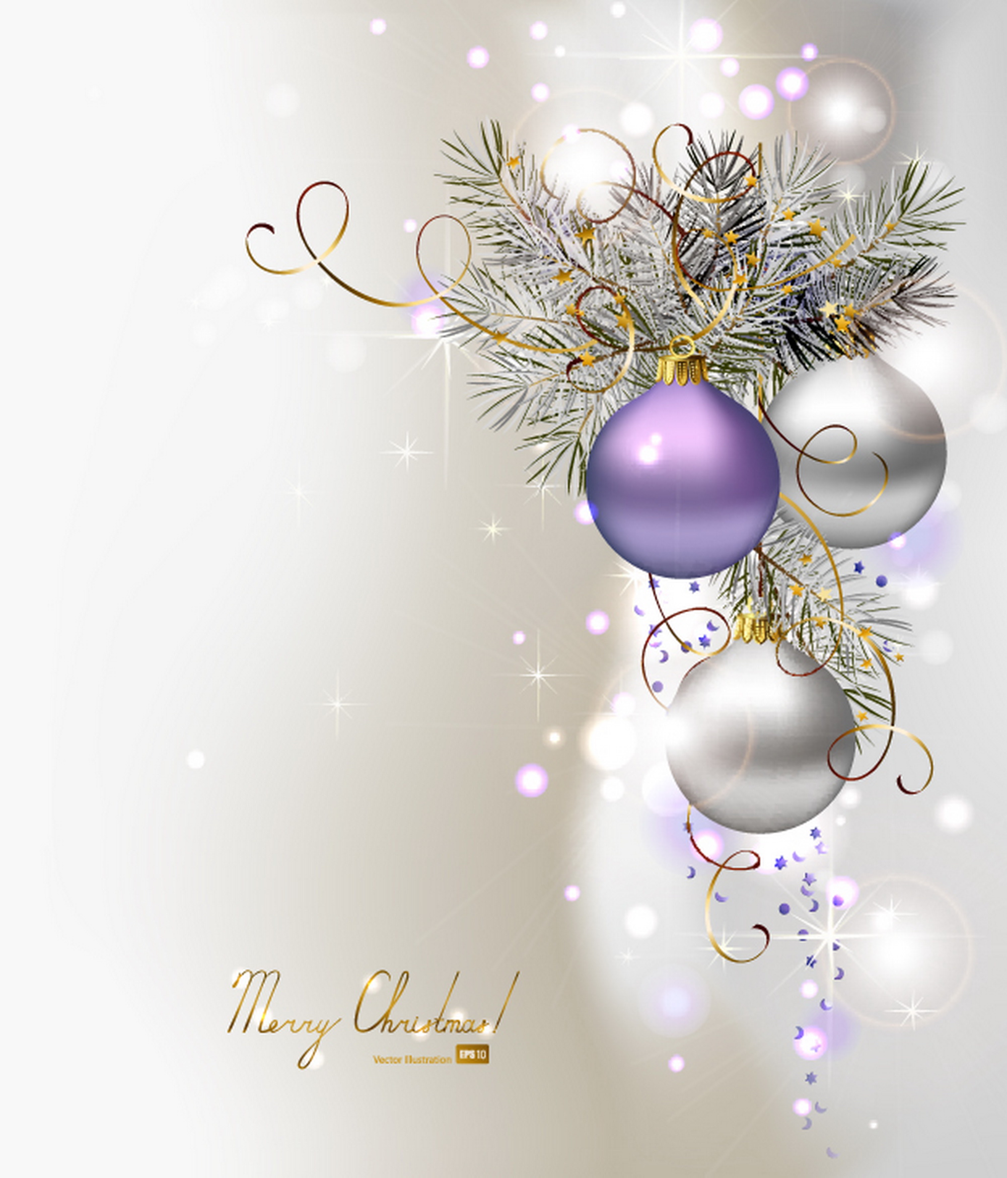 ornate xmas balls ornaments elements vector