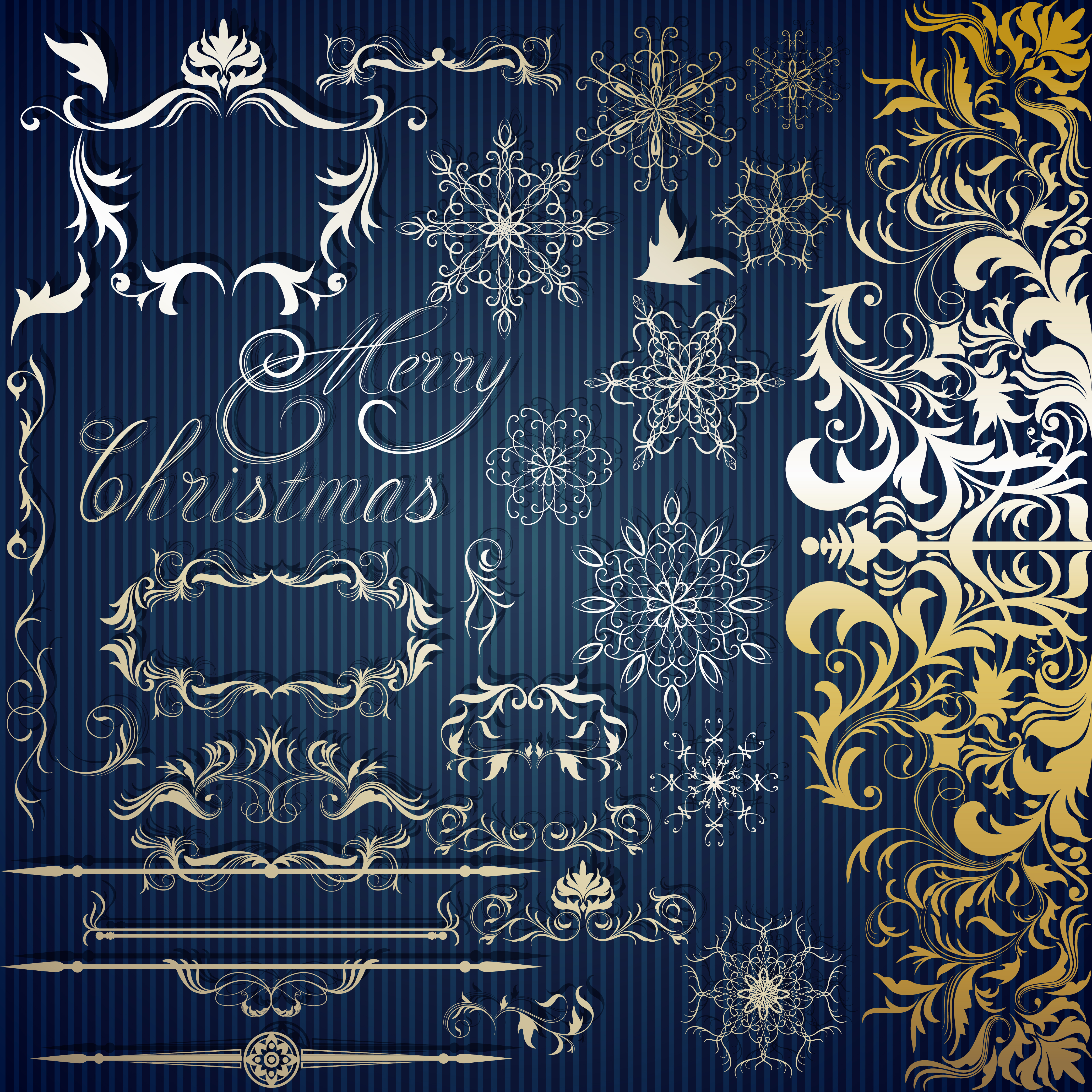 christmas frames with decor design vector