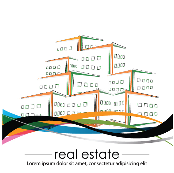 elements of real estate design vector