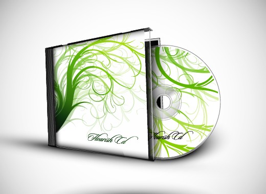 abstract of cd cover vector set