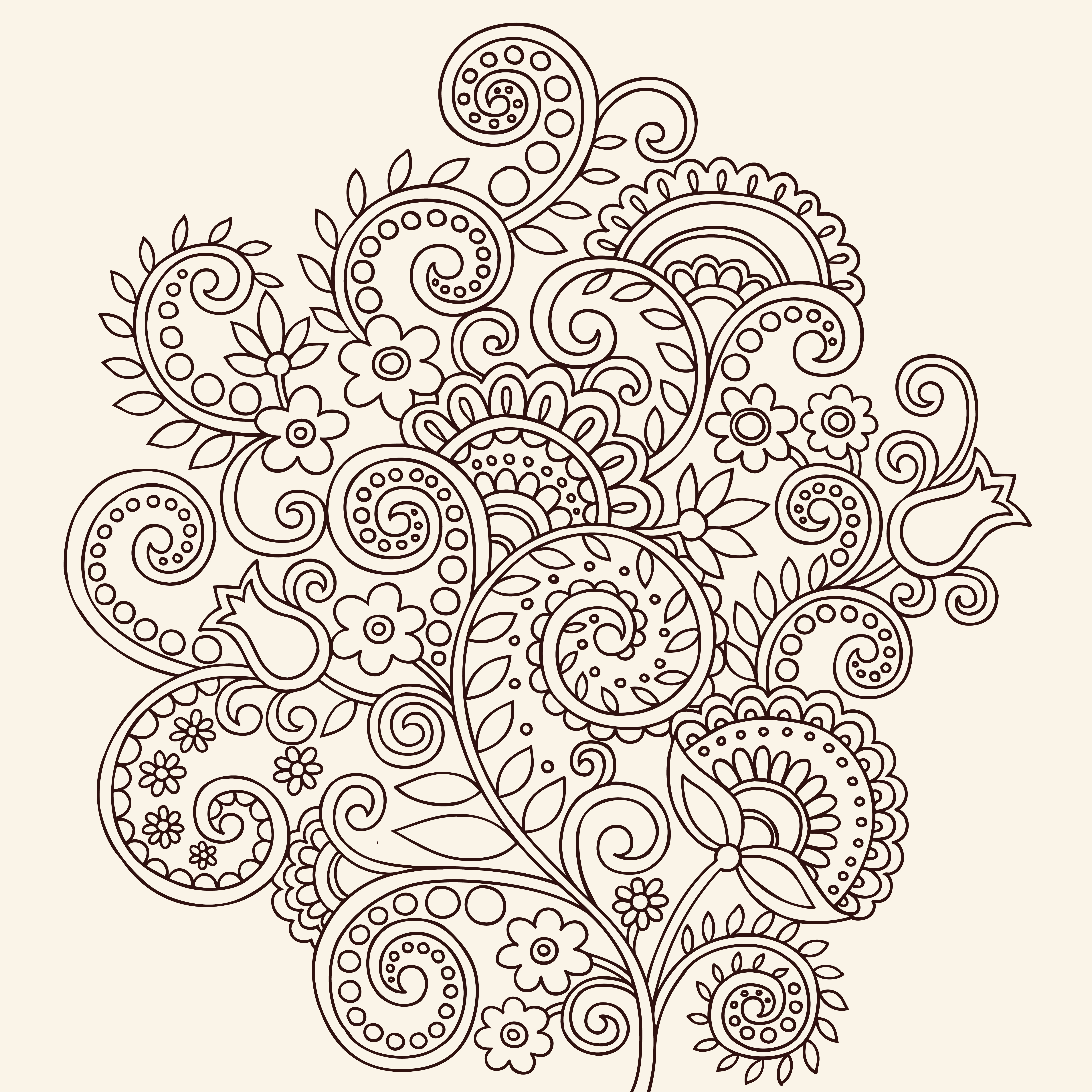 vector graphic flower ornaments pattern