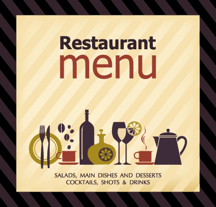 delicate restaurant menu cover design vector