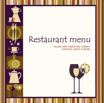 delicate restaurant menu cover design vector