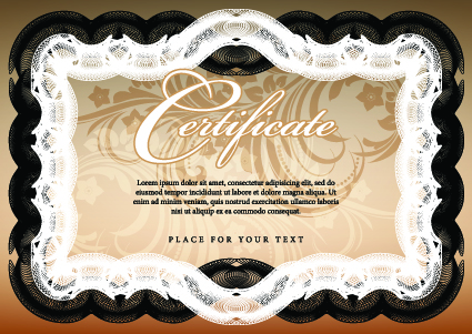 vector gentle certificate template set