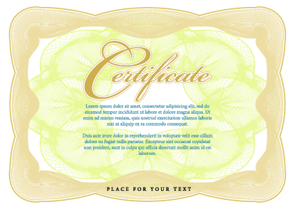 vector gentle certificate template set