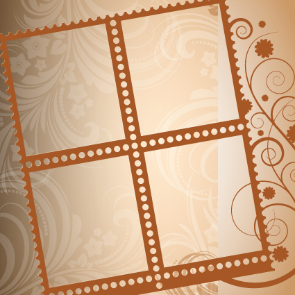 stylish photo frame design vector