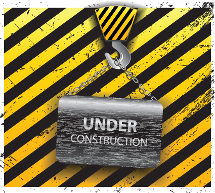 elements of construction template design vector