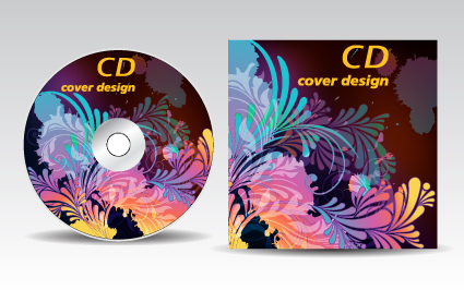 floral of cd cover design elements