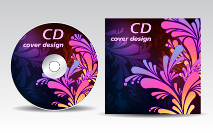 floral of cd cover design elements