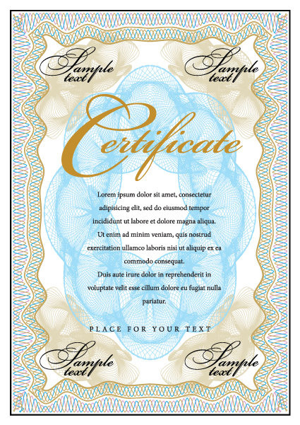 cover template gentle certificate vector