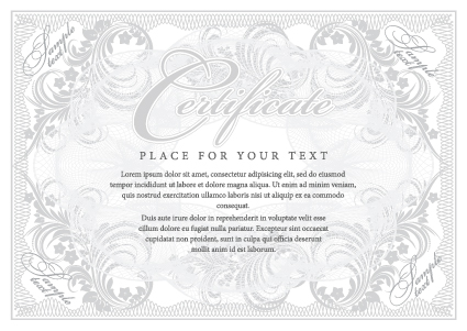 cover template gentle certificate vector