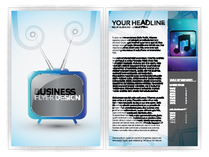 cover of business flyer design vector