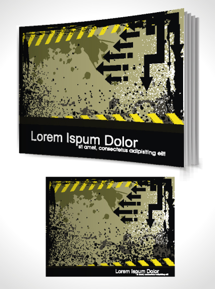 set of book cover design template vector graphics