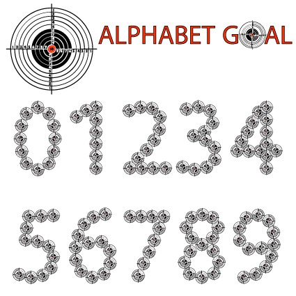 creative alphabet goal design vector