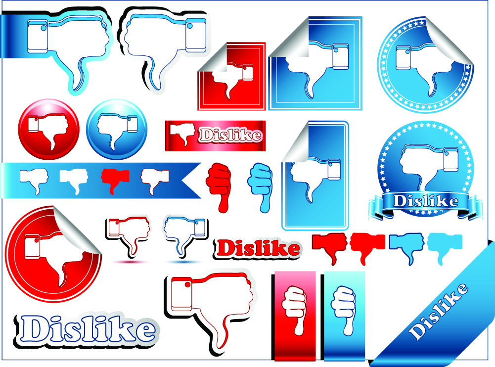 personality stickers design elements vector