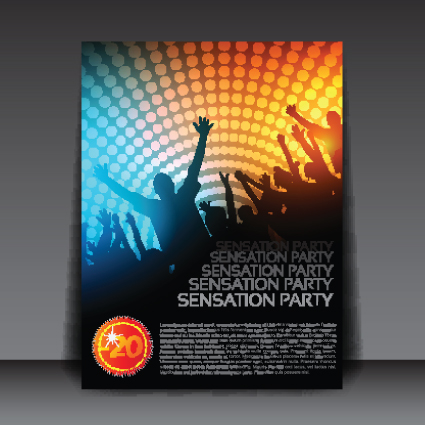 commonly party flyer cover template vector