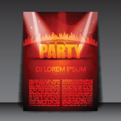 commonly party flyer cover template vector