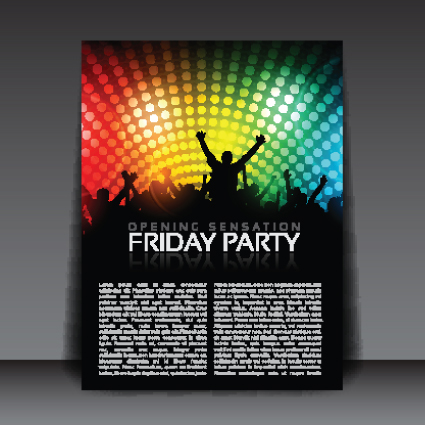 commonly party flyer cover template vector