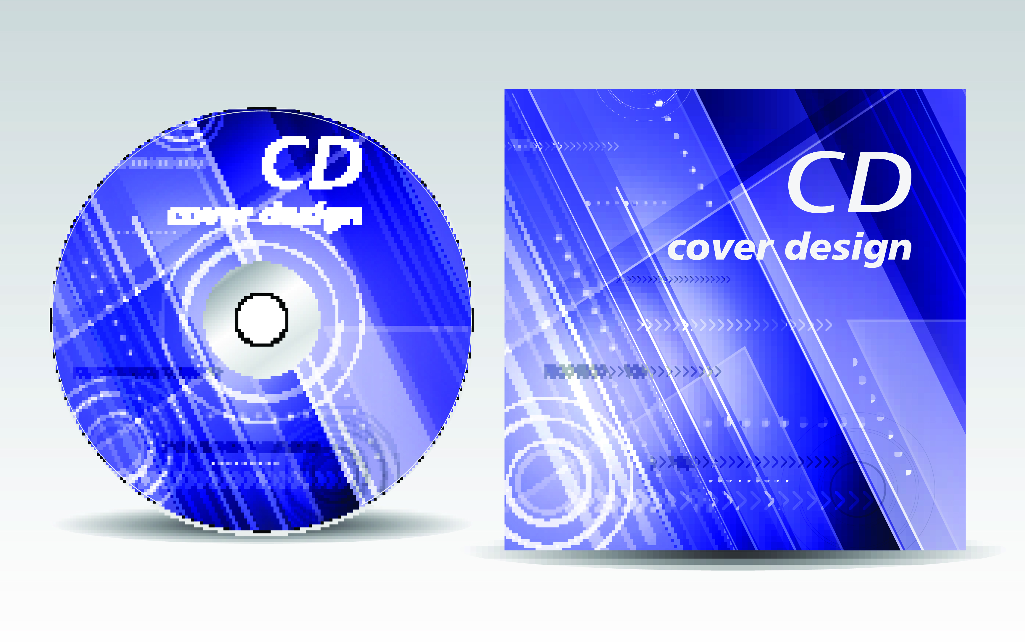 cd cover presentation vector template