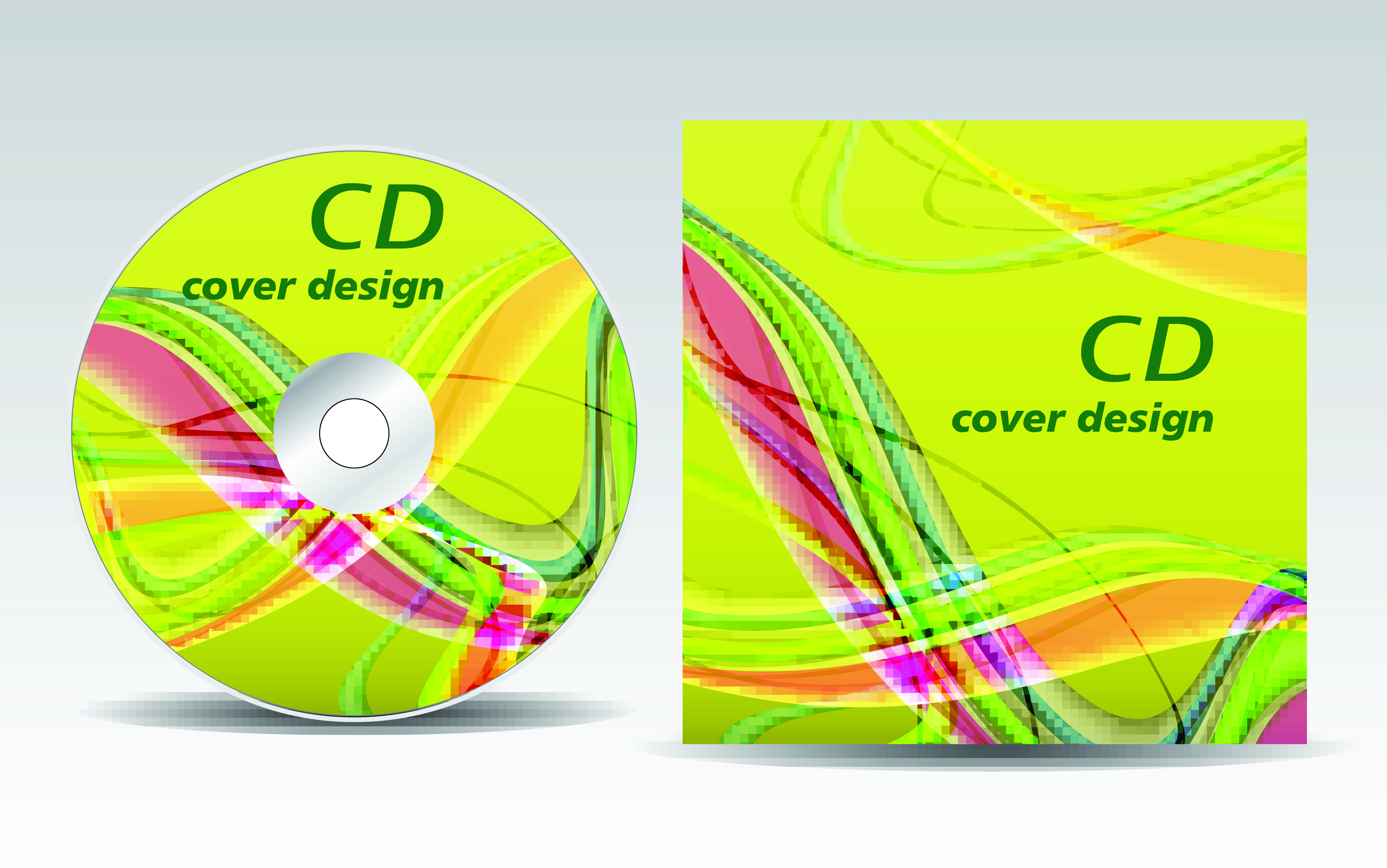 cd cover presentation vector template