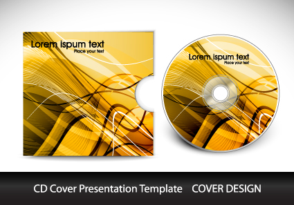 cd cover presentation vector template