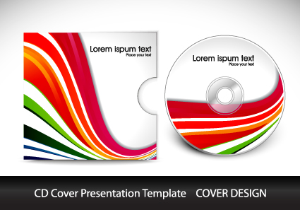 cd cover presentation vector template