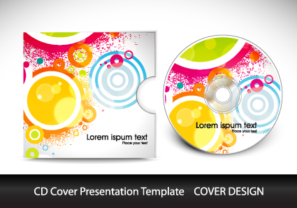 cd cover presentation vector template