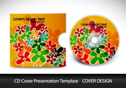 cd cover presentation vector template