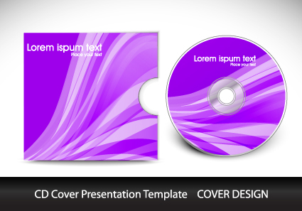 cd cover presentation vector template