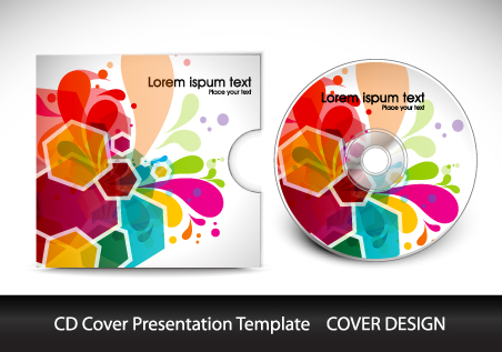 cd cover presentation vector template