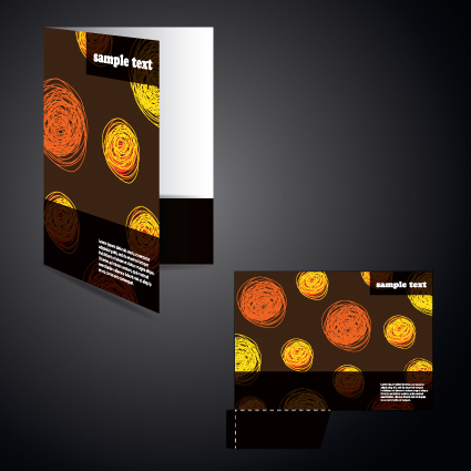 abstract folder cover design vector set