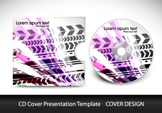 cd cover presentation vector template