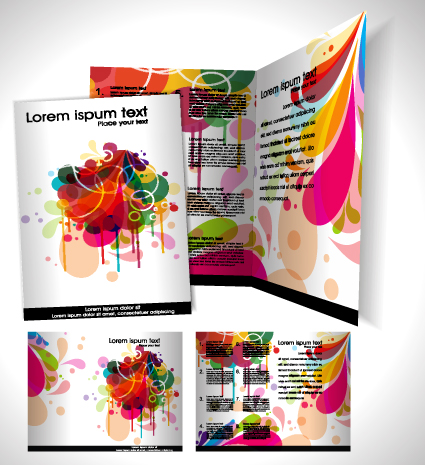 book and folder cover design vector graphics