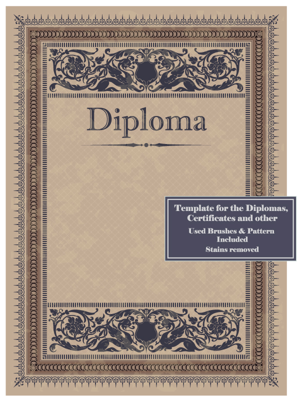 vintage diplomas design cover template vector