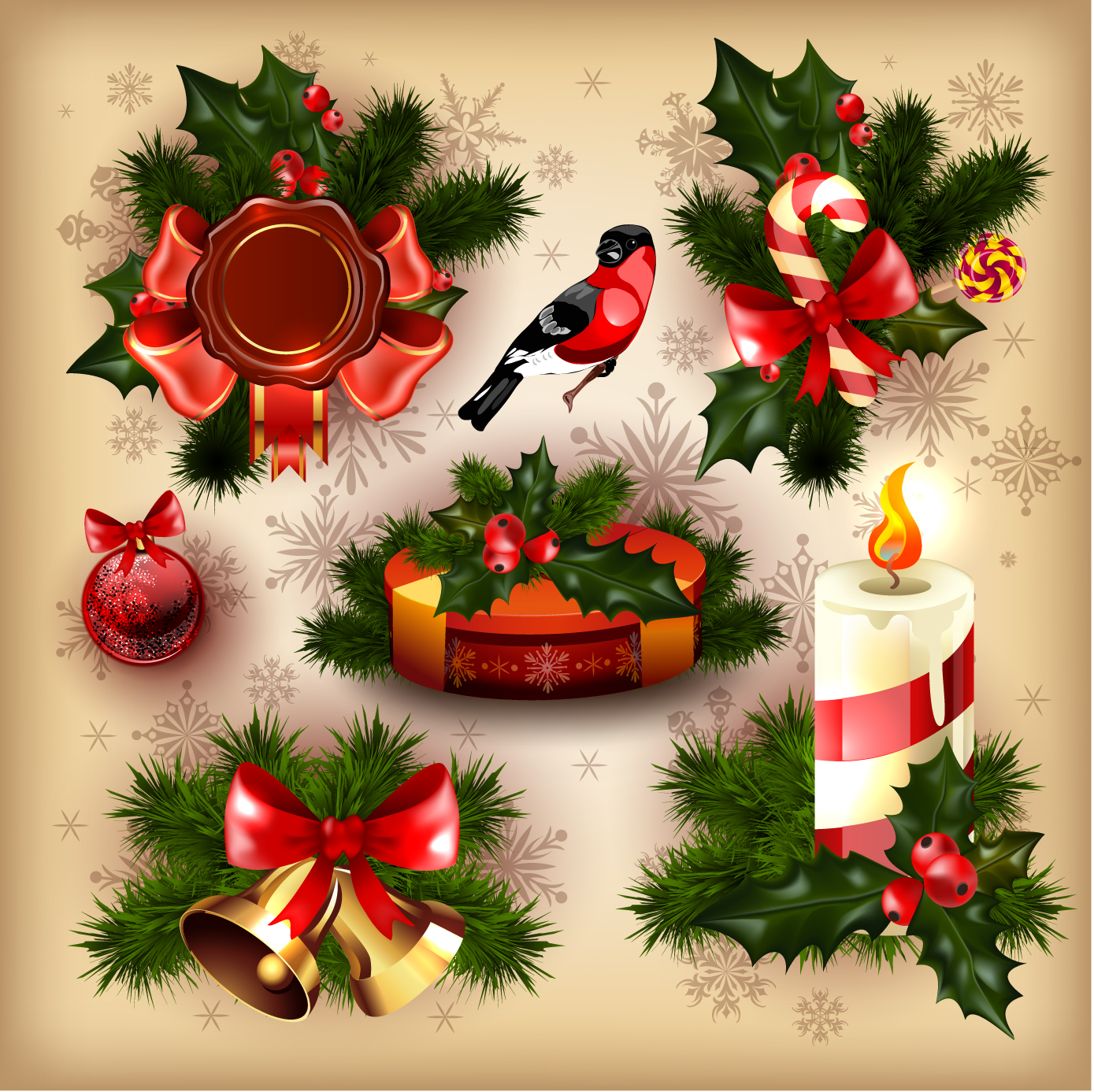 2013 merry christmas elements vector set