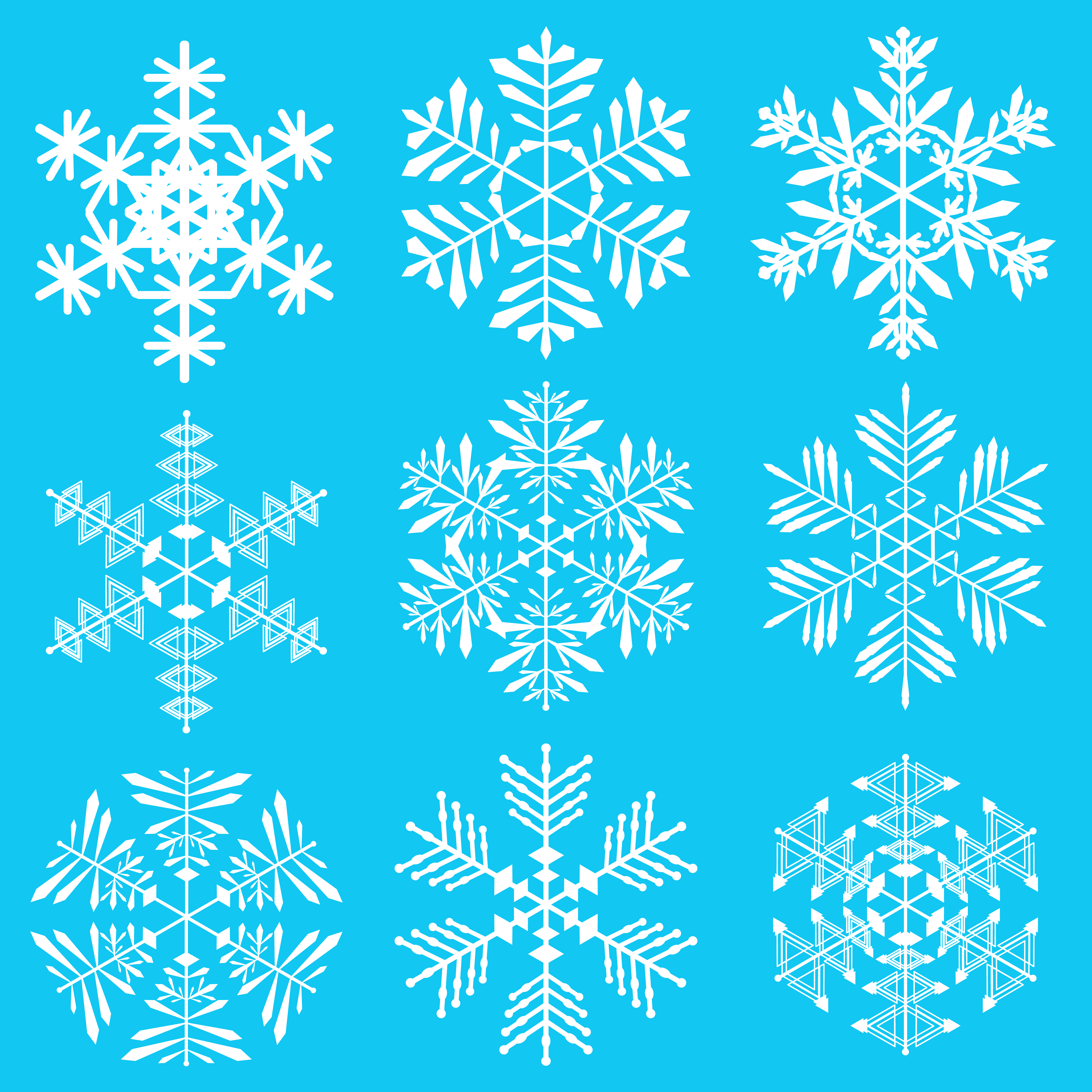 winter snowflakes pattern design vector graphics