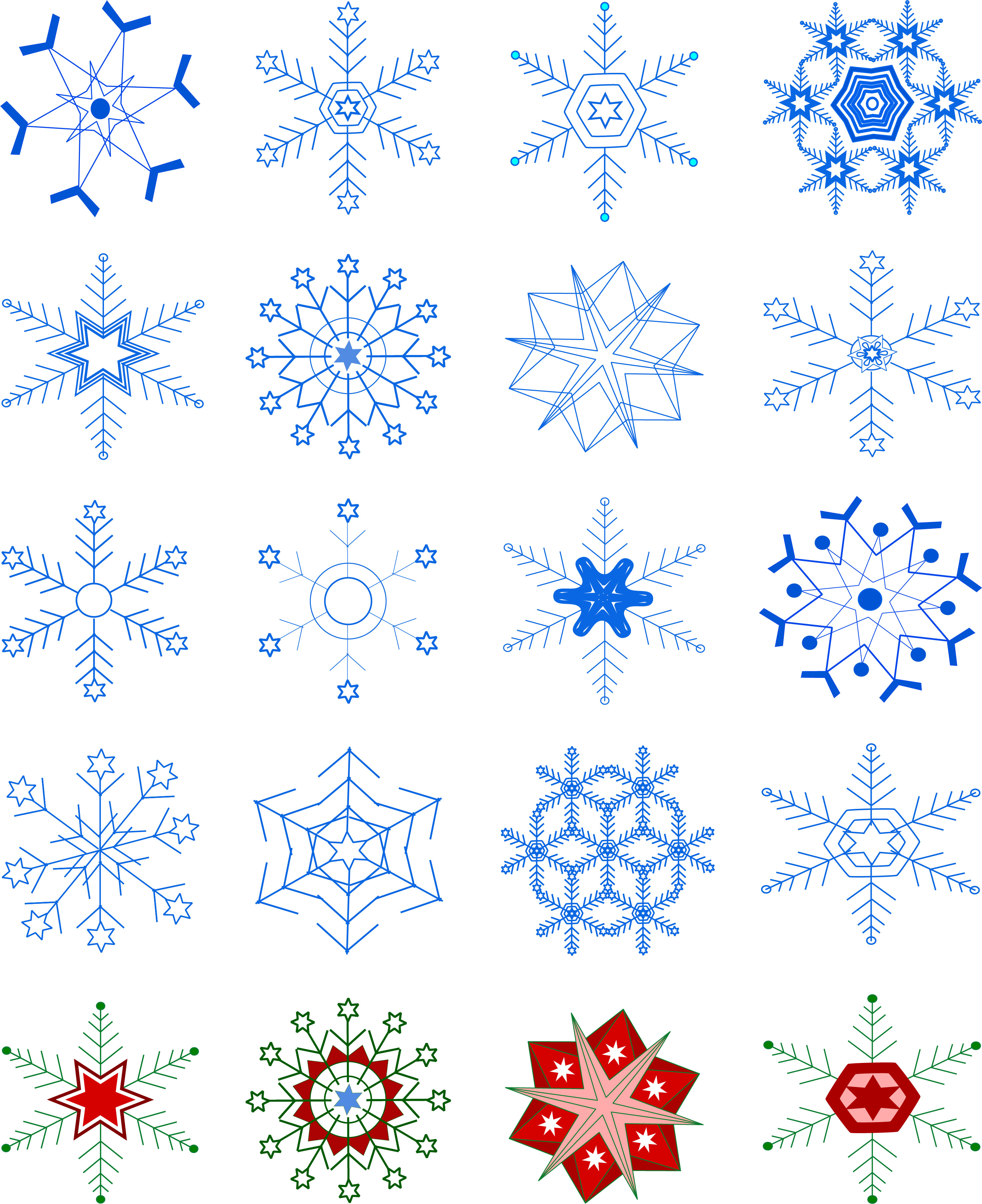 winter snowflakes pattern design vector graphics