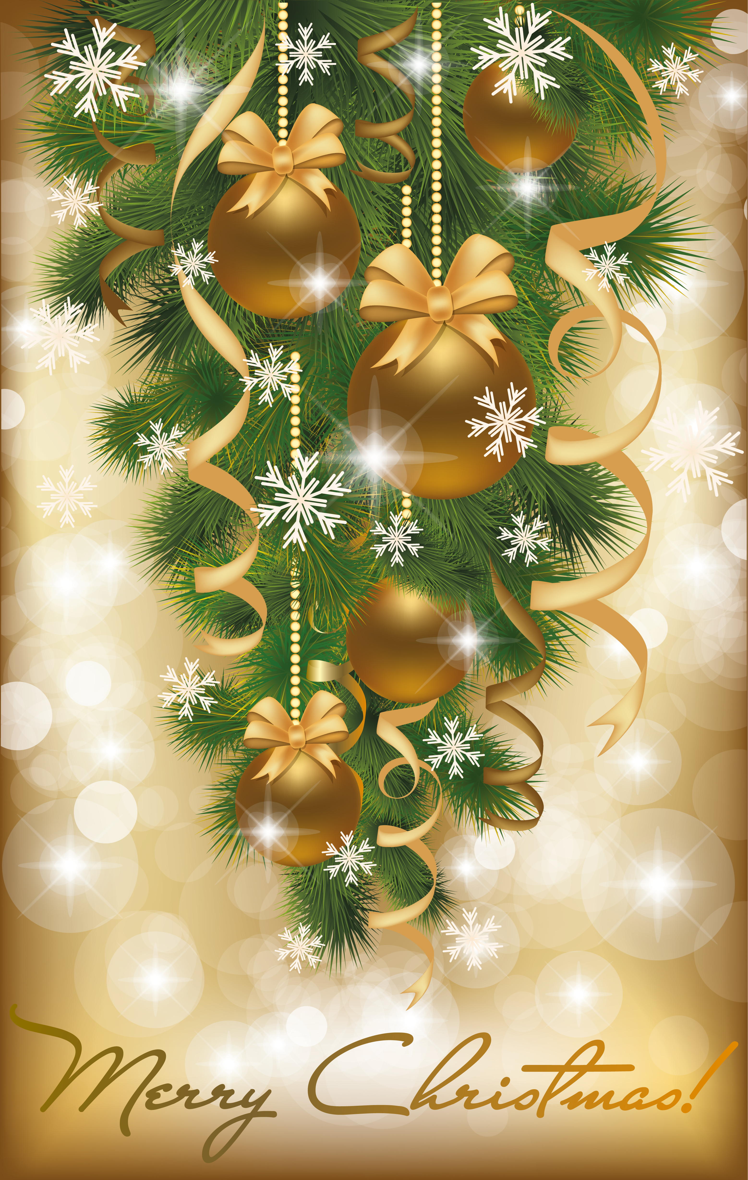 set of golden xmas card design vector graphics