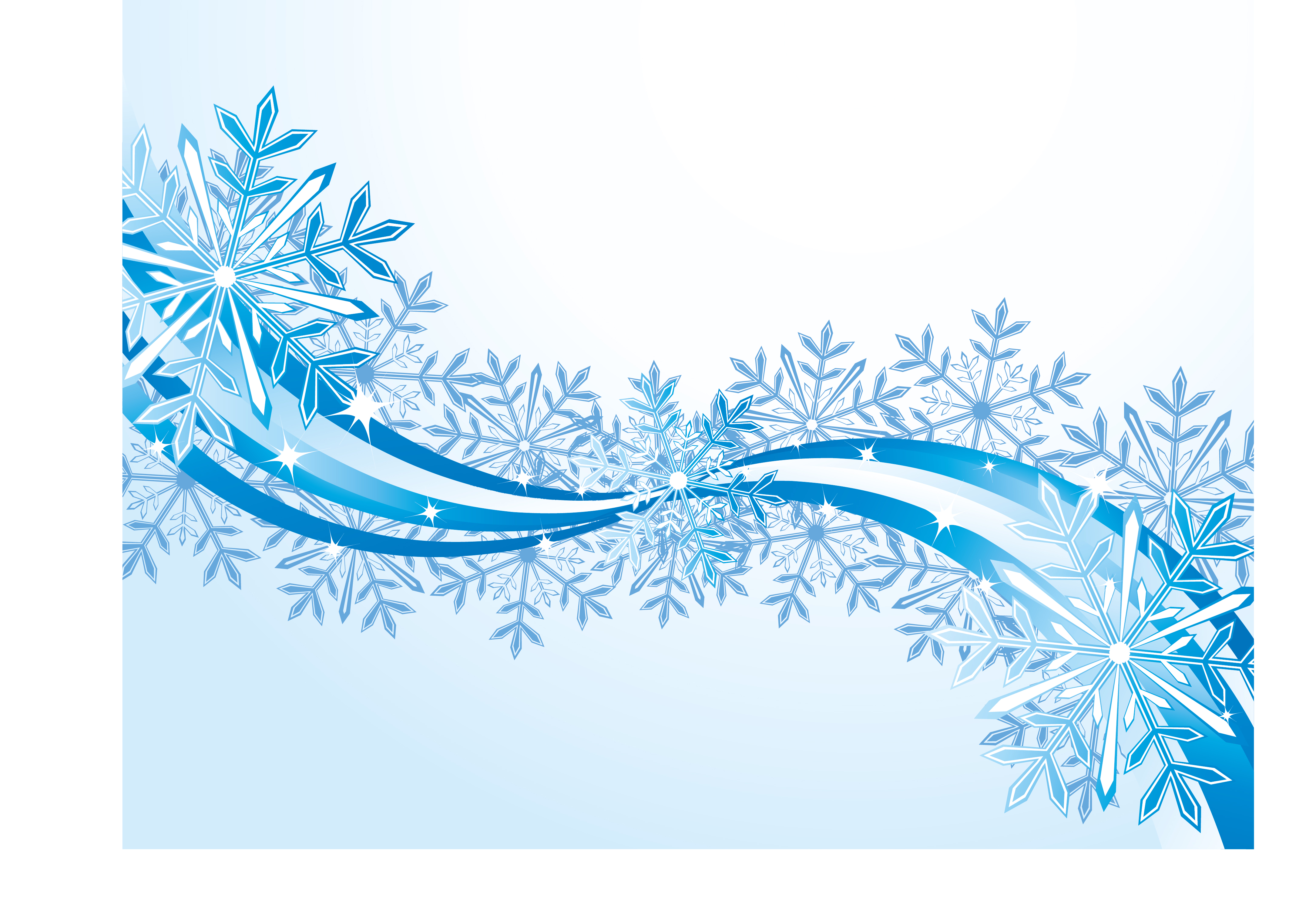 set of snowflake with waves backgrounds art vector